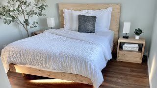 Minimalist Modern Bed Build with Free Plans in All Mattress Sizes Minimalist Modern Bed Build with Free Plans in All Mattress Sizes