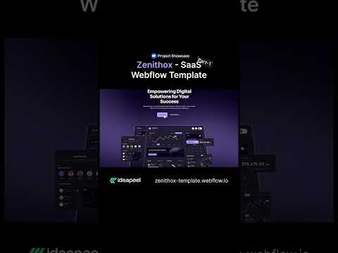 Webflow SaaS Template। Zenithox । Webflow Project Showcase। Part-1 #shortvideo #shorts