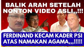 CABUT SOMASI,! FERDINAN BERBALIK KECAM KADER PSI LAPOR JUSUF KALLA ATAS NAMA AGAMA #jusufkalla #psi