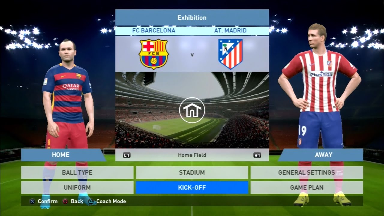 PES 2016 Gameplay Barcelona Vs Atletico Madrid 2 2 PS3 HD YouTube