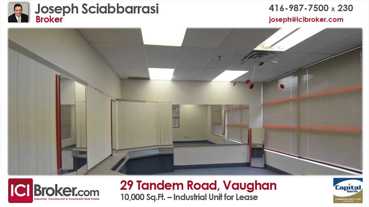 Industrial Unit for Lease 29 Tandem Road, Vaughan YouTube