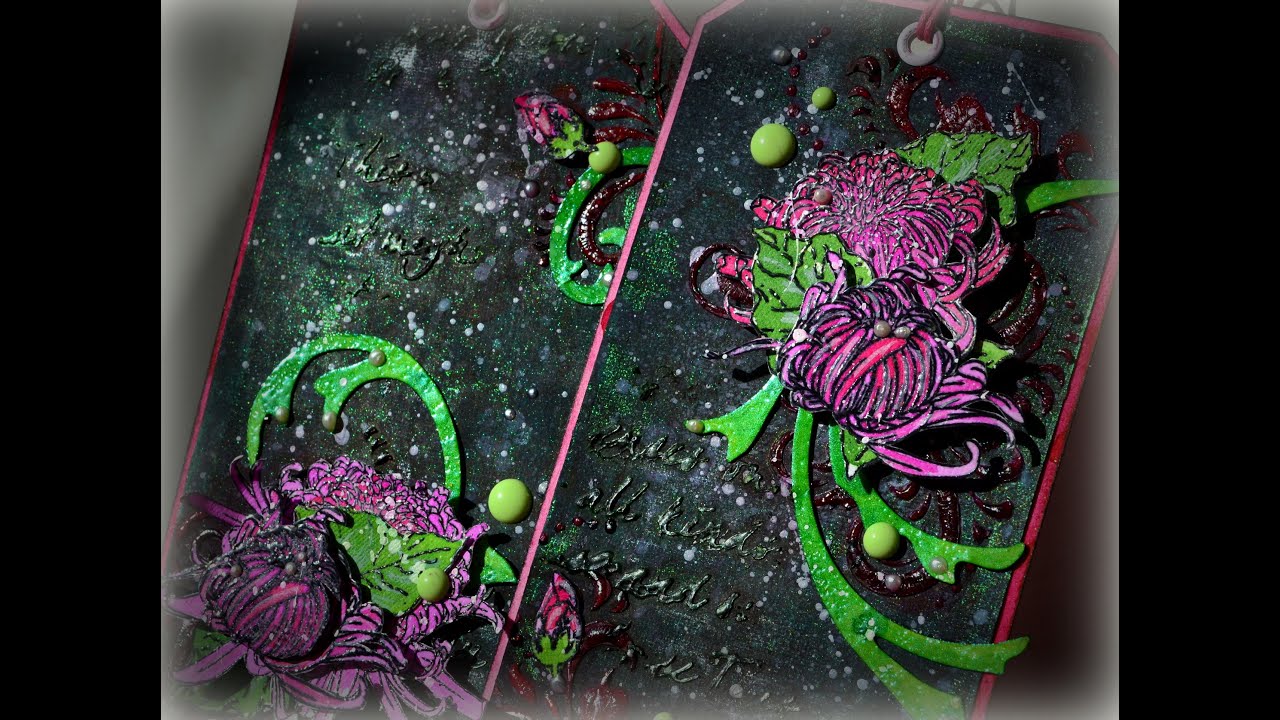 Mixed Media Tags by Ekaterina Zenevich. Step-by-step tutorial. - YouTube