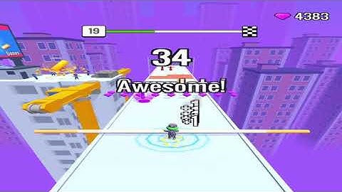 Roof Rails Level 19 - gameplay (ios android) walkthrough all levels