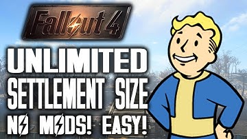 Fallout 4: UNLIMITED Settlement SIZE! No Mods! PC, XBOX, PS4