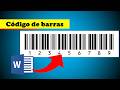 como colocar código de barras no word