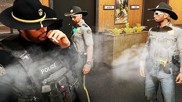 Clarkson Smokes a Fat J in Front of Sheriff Bones and Deputy Slacks | Nopixel 4.0 | GTA | CG