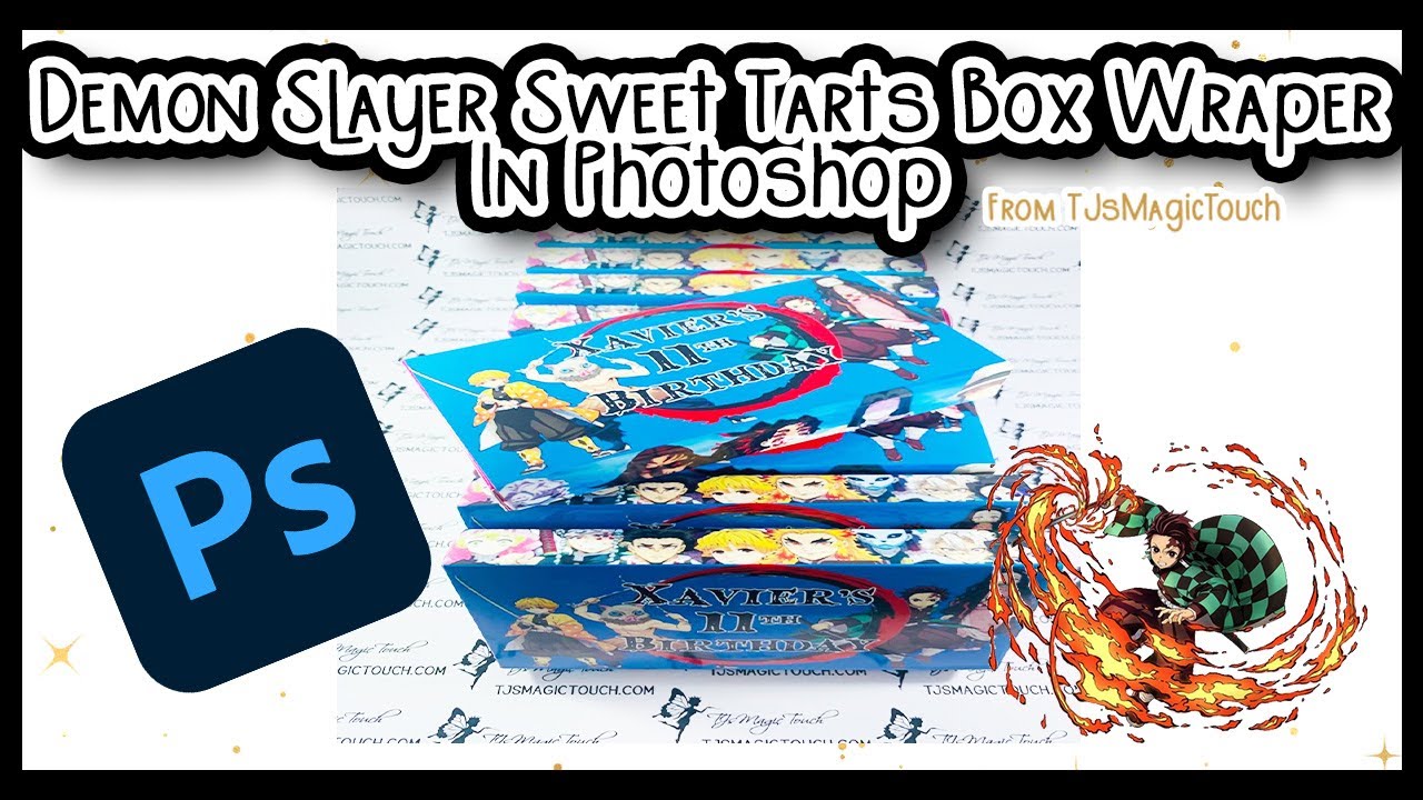 DIY SweetTarts Wrapper | Photoshop | Demon Slayer Party Favor - YouTube