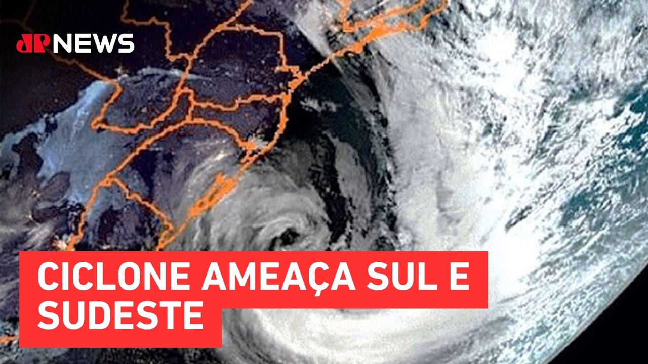 Previsão do Tempo: novo ciclone traz risco de chuva forte no Sul do país e avança para o Sudeste