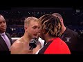 . (THINGS GET HEATED) jake paul face to face with ksi after he won