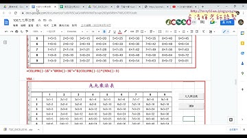 01 108題九九乘法表欄列鎖定技巧