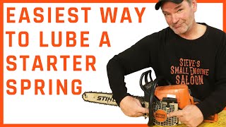 How to Quickly and Easily Lube a Chain Saw Starter Spring