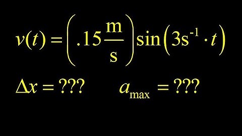 Physics kinematics: integrate a velocity function for displacement, differentiate for acceleration.