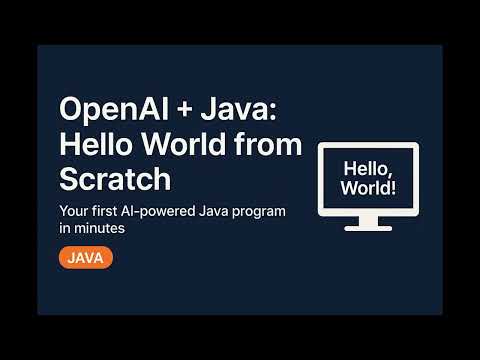 OpenAI based Hello-World program using GPT-5 in java