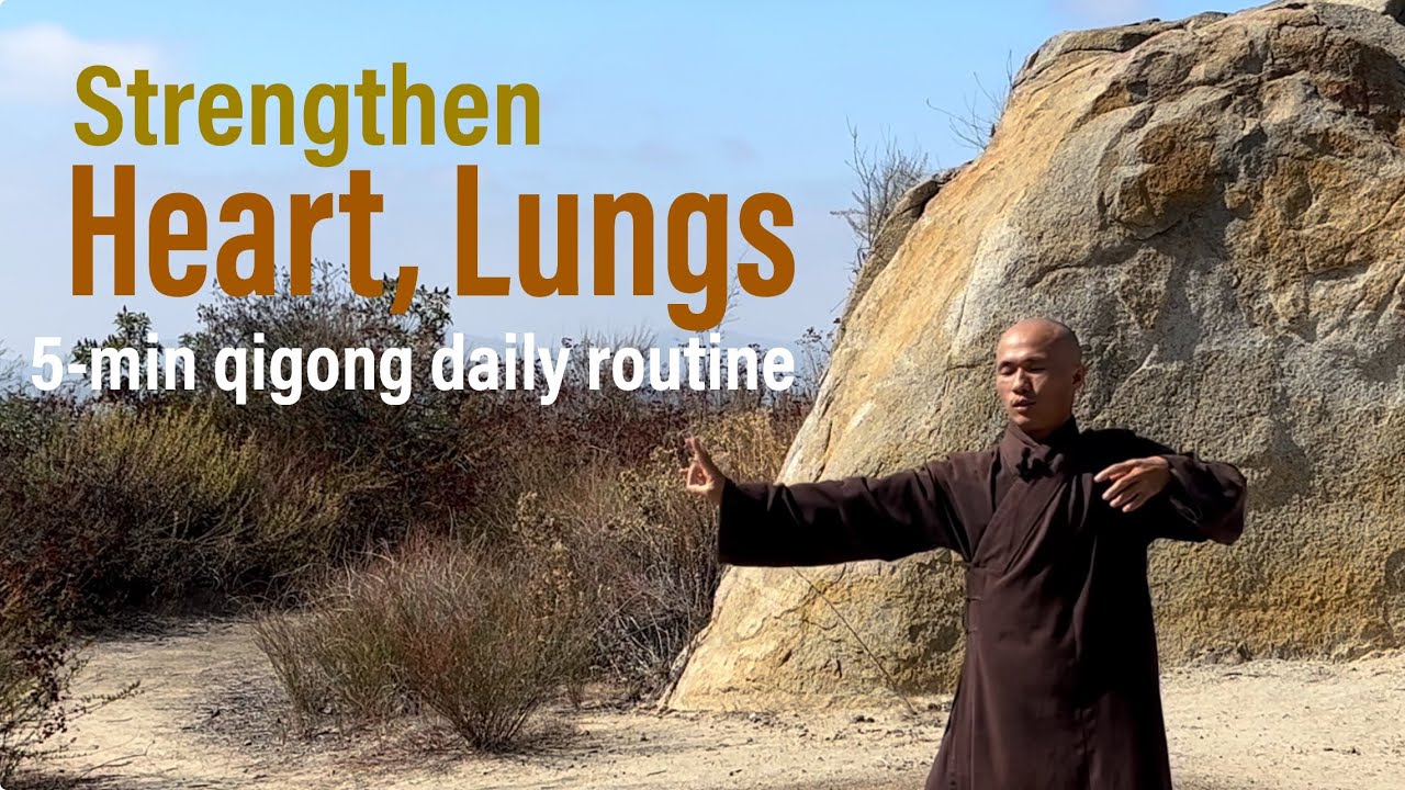 Release TENSIONS for Heart and Lungs | 5-Minute Qigong Daily Routine ...