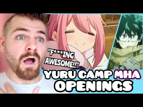 First Time REACTING to My Hero Academia x LAID-BACK CAMP OPENINGS | New Anime Fan | REACTION!