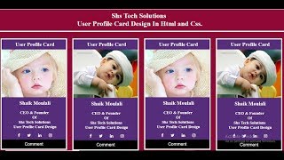How To Design Profile Card In Html and Css | Profile Card creation using Html Css