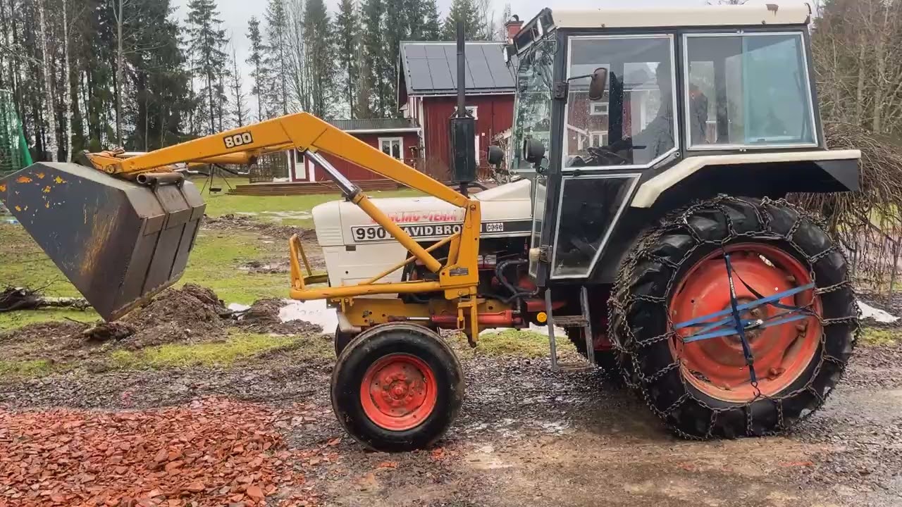 Traktor med Lastare DAVID BROWN 990