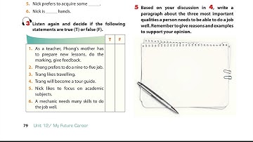 Luyện Nghe TIếng Anh Lớp 9 unit 12, Skills 2, Vocabulary, 3 Listen again And Decide
