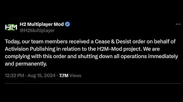 Activision has SHUT DOWN H2M (MW2 Remastered)