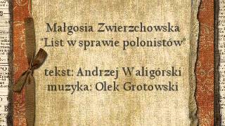 List w sprawie polonistów - Małgosia Zwierzchowska