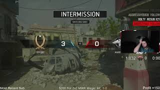$200 Pot 2v2 MWR Wager vs Slaystings and Unrational (2nd Map)