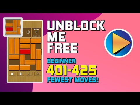 Unblock Me FREE Beginner Levels 401 to 425 Walkthrough [100% Perfect!]