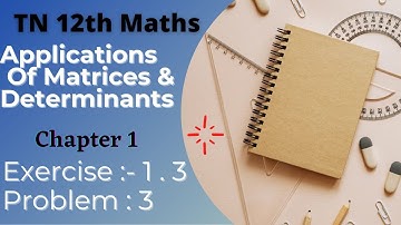 TN 12thClass Maths | Exercise:- 1.3 | Sum : 3 | KR Maths.