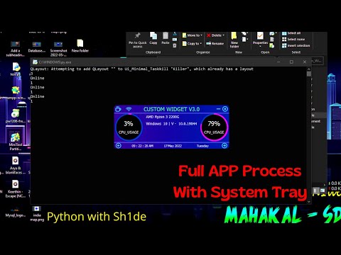 PyQt5 App - Multiple Window, Network Indicator, System Tray & Progress Bar + Clock | Python