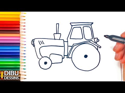 Comment dessiner un Tracteur | Dessin de Tracteur