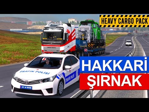 Euro Truck Simulator 2 - Hakkari - Şırnak Lokomotif Sevkiyatı (Polisli Son)