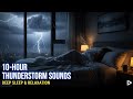 Heavy Rain and Thunderstorm in the Bedroom at Night ⛈️ Girl Sleeping Deeply | 10 Hours Lullaby Sound