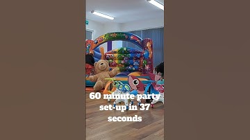 Bouncy Castle Party Set-Up in 34 seconds #shorts #bouncycastle #bouncehouses #funvideo