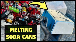 Massive Can Meltdown - Pure Aluminum From Cans - ASMR Metal Melting - DIY - BigStackD Mirrored Bar Wealth