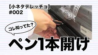 全旅行者必見！これが恐怖ペン1本開けの手口だ！【小ネタデレッチョ】