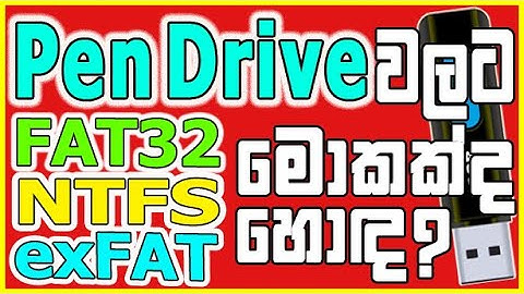 Pen drive File systems in Sinhala