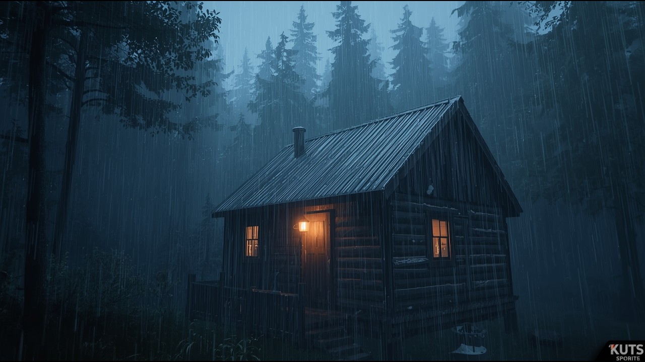 Fall Asleep Instantly with Torrential Rain & Intense Thunder on a Metal Roof in the Forest #339