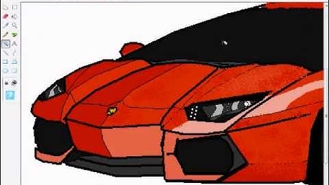 How to Draw a Lamborghini Aventador in MSPaint