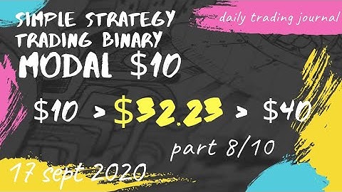 Modal $10 Trading Binary Simple Strategy ($32.23 p.8/10)binary deriv profit konsisten free bot 1709