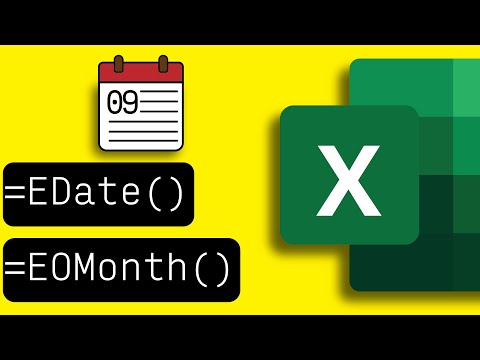 How to use EDate and EOMonth functions in Excel