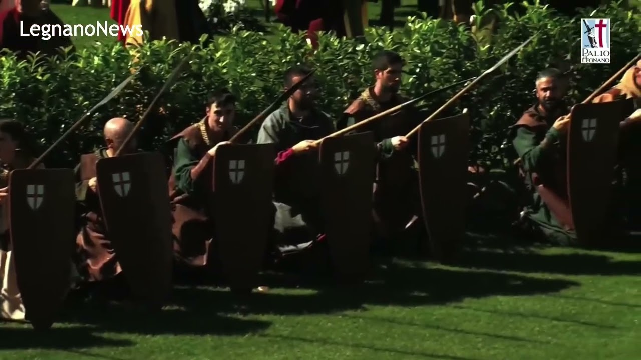 Onori al carroccio e carica della compagnia della morte  Palio di Legnano 2024