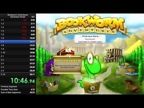 Bookworm Adventures Speedrun Adventure Mode In 49 42