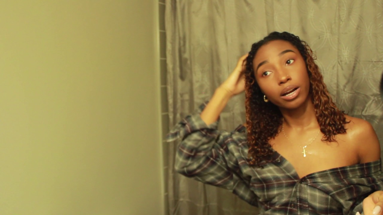 cutting my hair with kitchen scissors ) YouTube