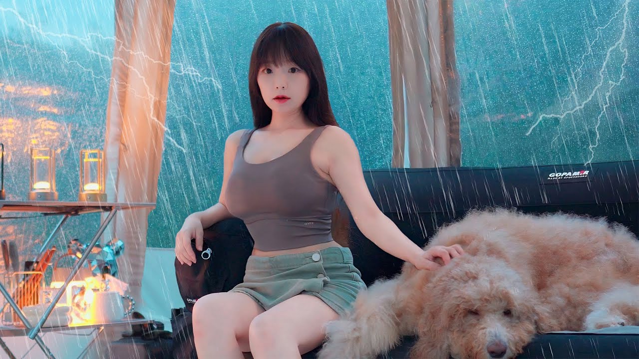 ☔️Кемпинг с экстремальными осадками / Застрял в облаках под дождем под рекордными ливнями /RAIN ASMR