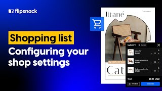 Shopping List: Configuring your shop settings | Flipsnack.com