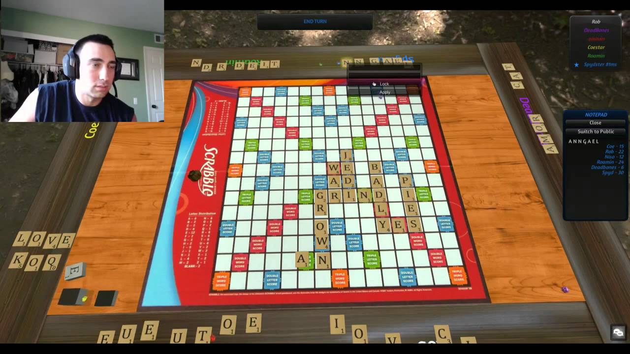 Tabletop Simulator Scrabble Part 1 YouTube
