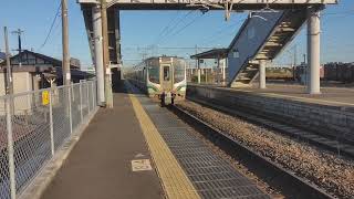 【セカナン】E721系P-2編成　陸前山王駅発車シーン