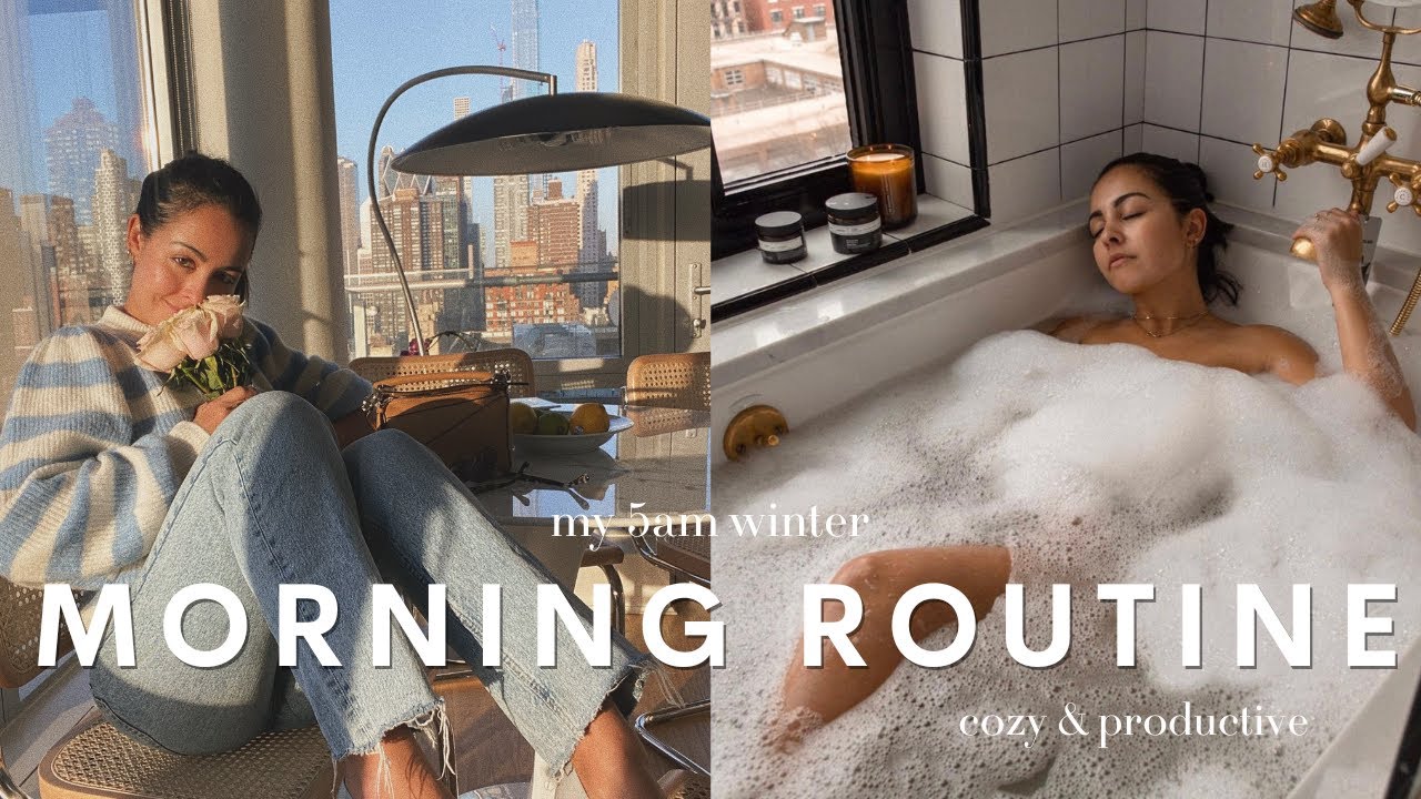 Cozy Girl Routine 5am winter morning routine - cozy, productive, peaceful 'that girl ...