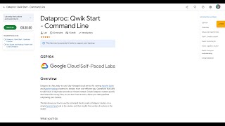 Qwiklabs | Dataproc: Qwik Start - Command Line [GSP104]