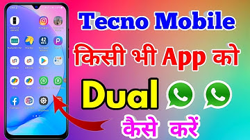 tecno me dual app kaise kare | how to use double whatsapp in tecno