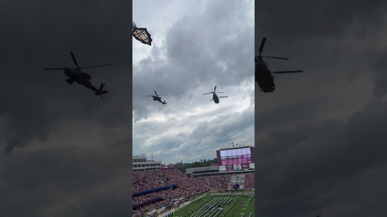 FSU vs Alabama Helicopter Flyover 8/30/25 